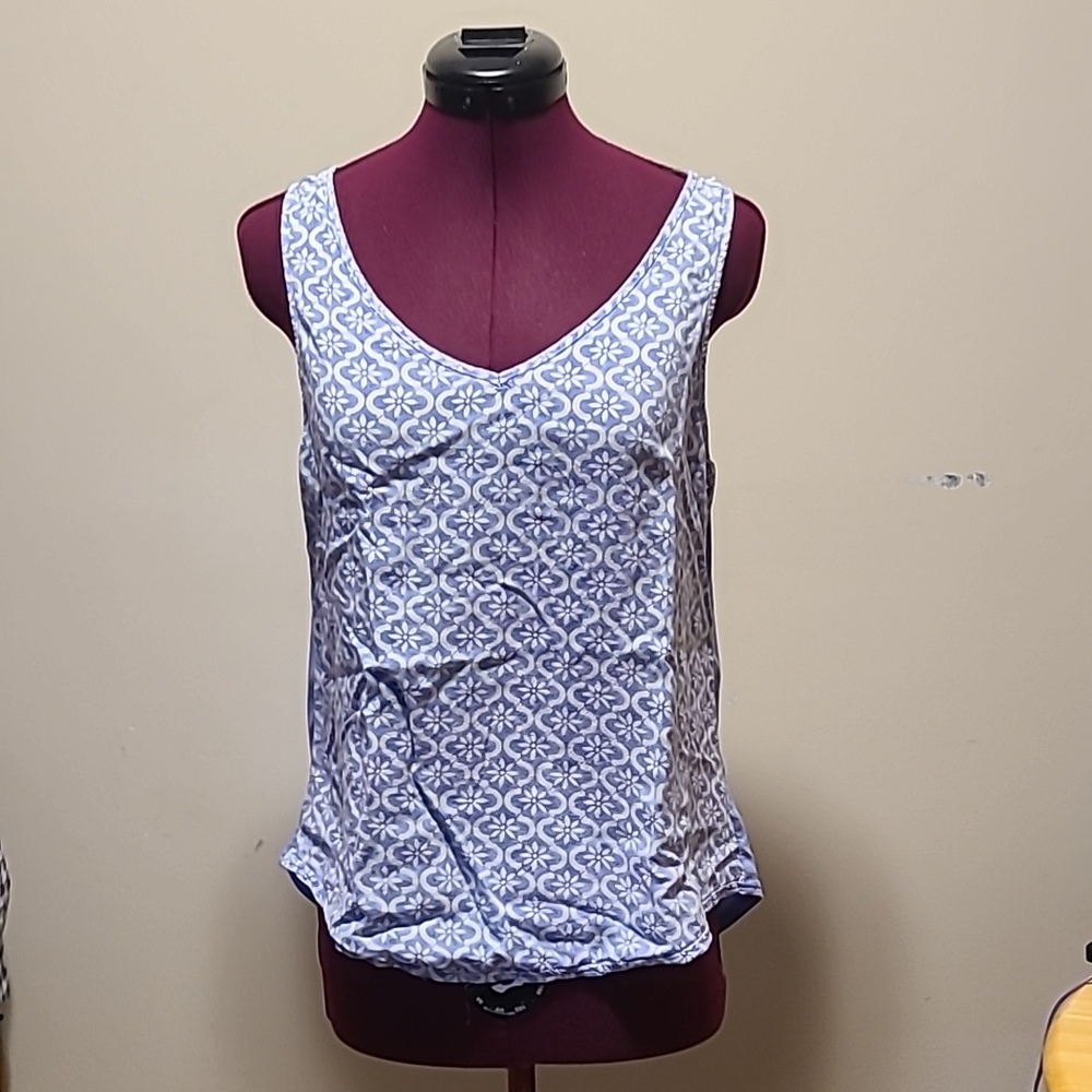 Light Blue V-Neck Tank Top